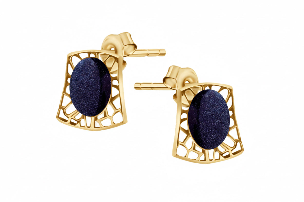 Ażurowe kolczyki w stylu retro z nocą kairu Klasyczna Pola srebro pozłacane