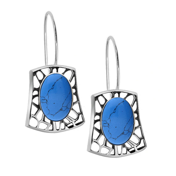 Retro kolczyki z turkusem