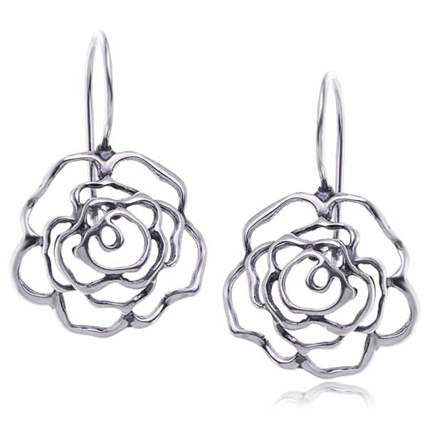 Kolczyki ażurowe róże