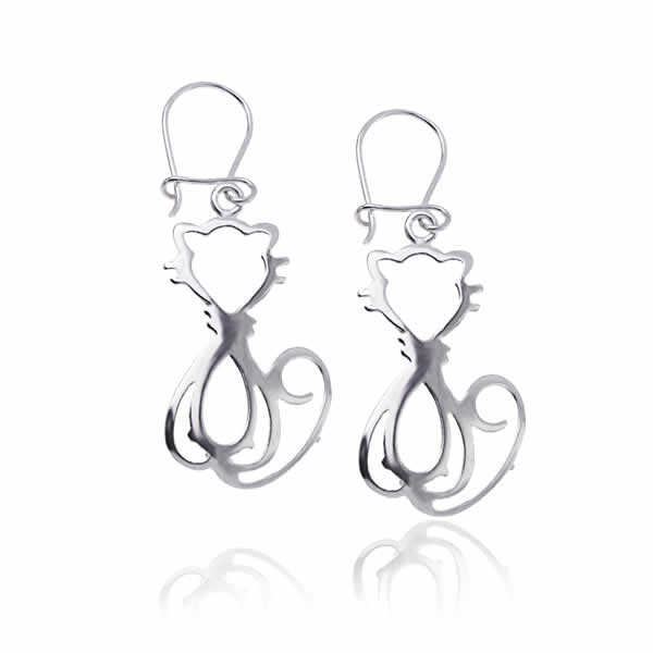 Kolczyki wiszące koty