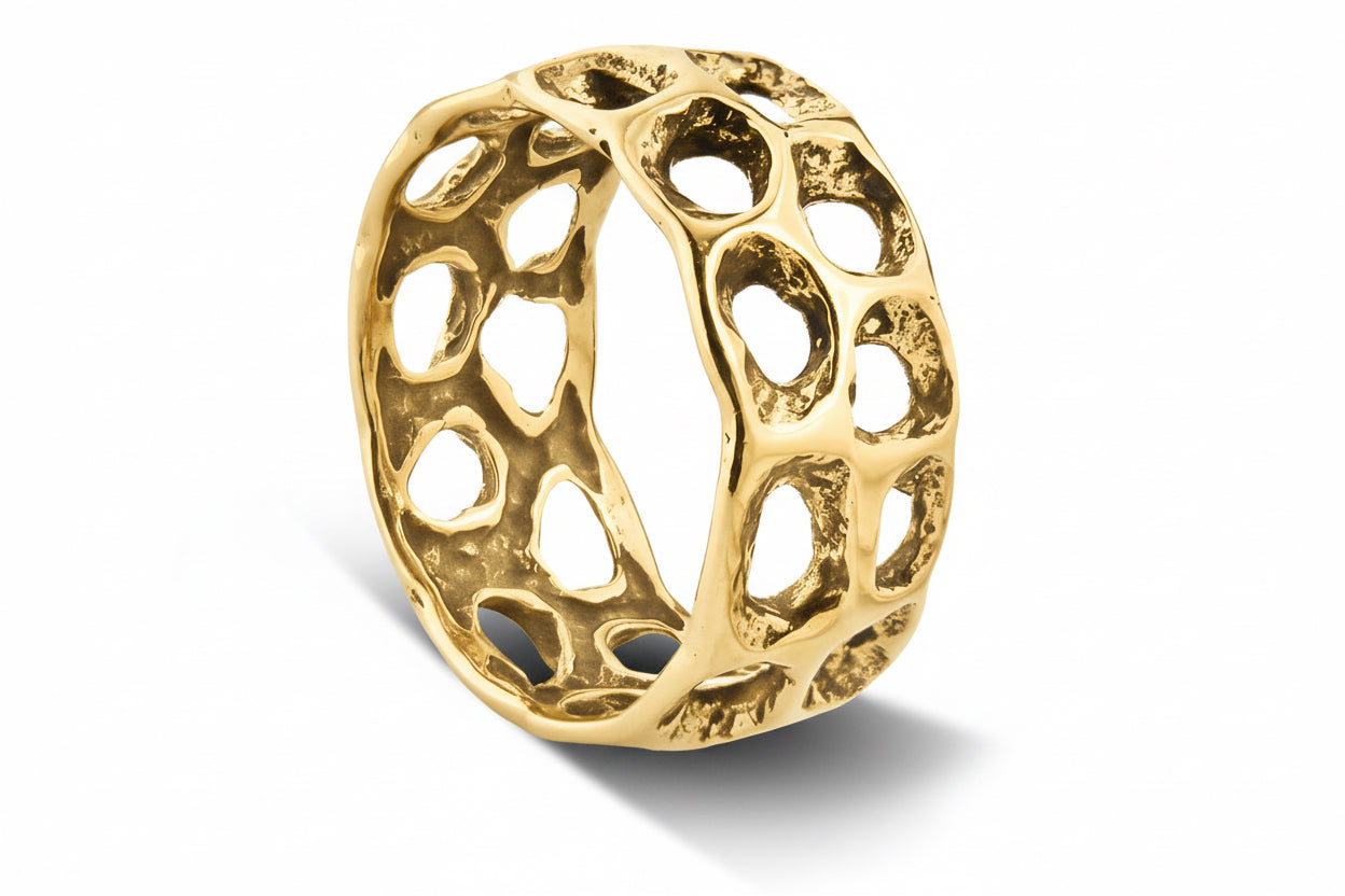 Szeroka obrączka surowa forma