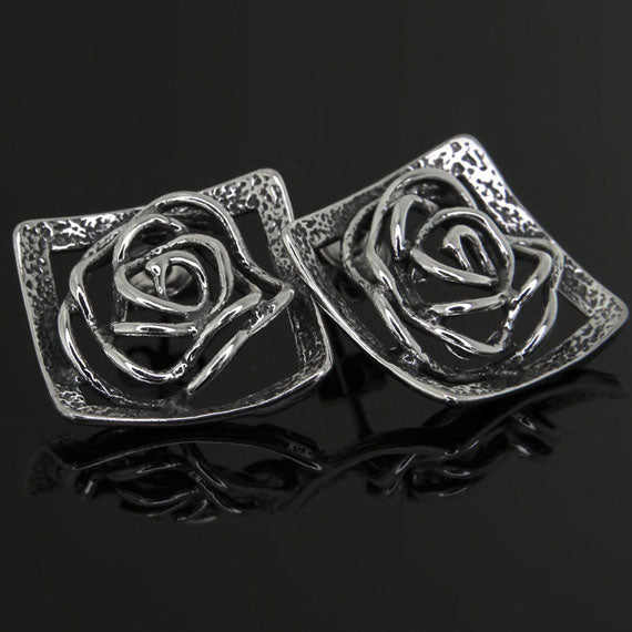 Kolczyki ażurowe róże