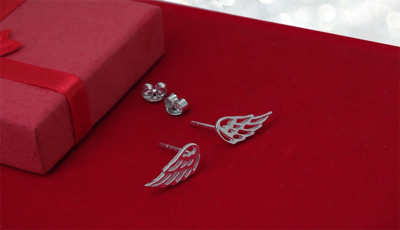 Kolczyki skrzydła 14 mm