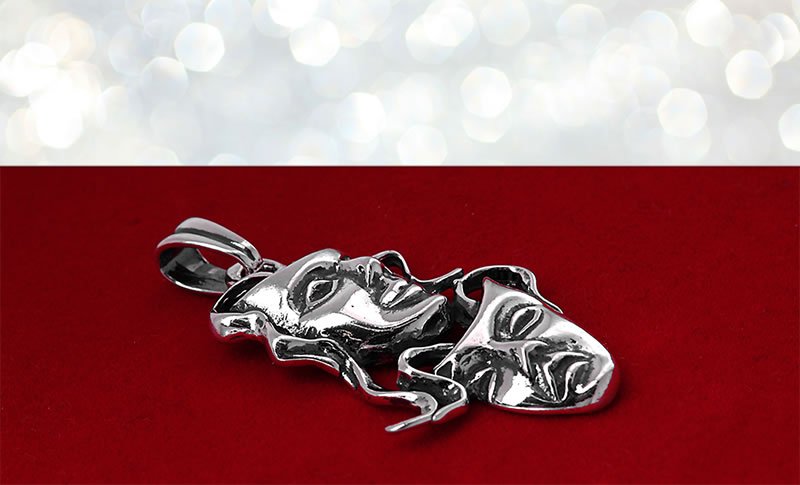 Wisiorek maski greckie