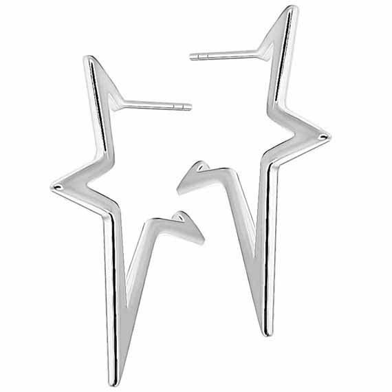 Kolczyki gwiazdki konturowe