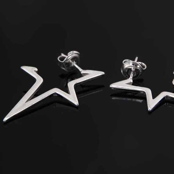 Kolczyki gwiazdki konturowe