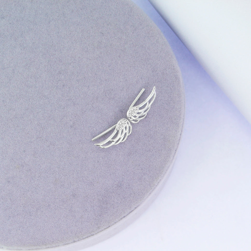 Nausznice skrzydła z cyrkoniami