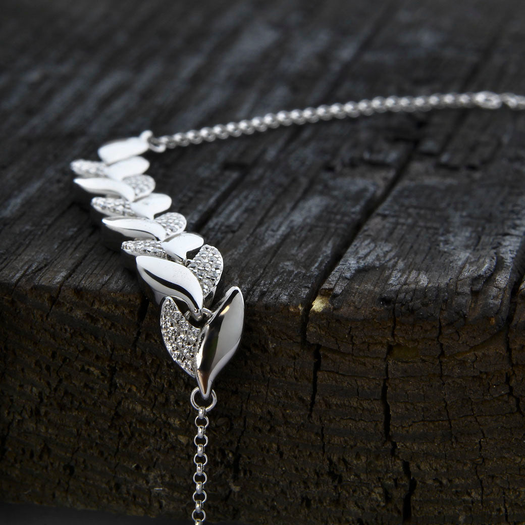 Bransoletka płatki z cyrkoniami Frosty Diamonds