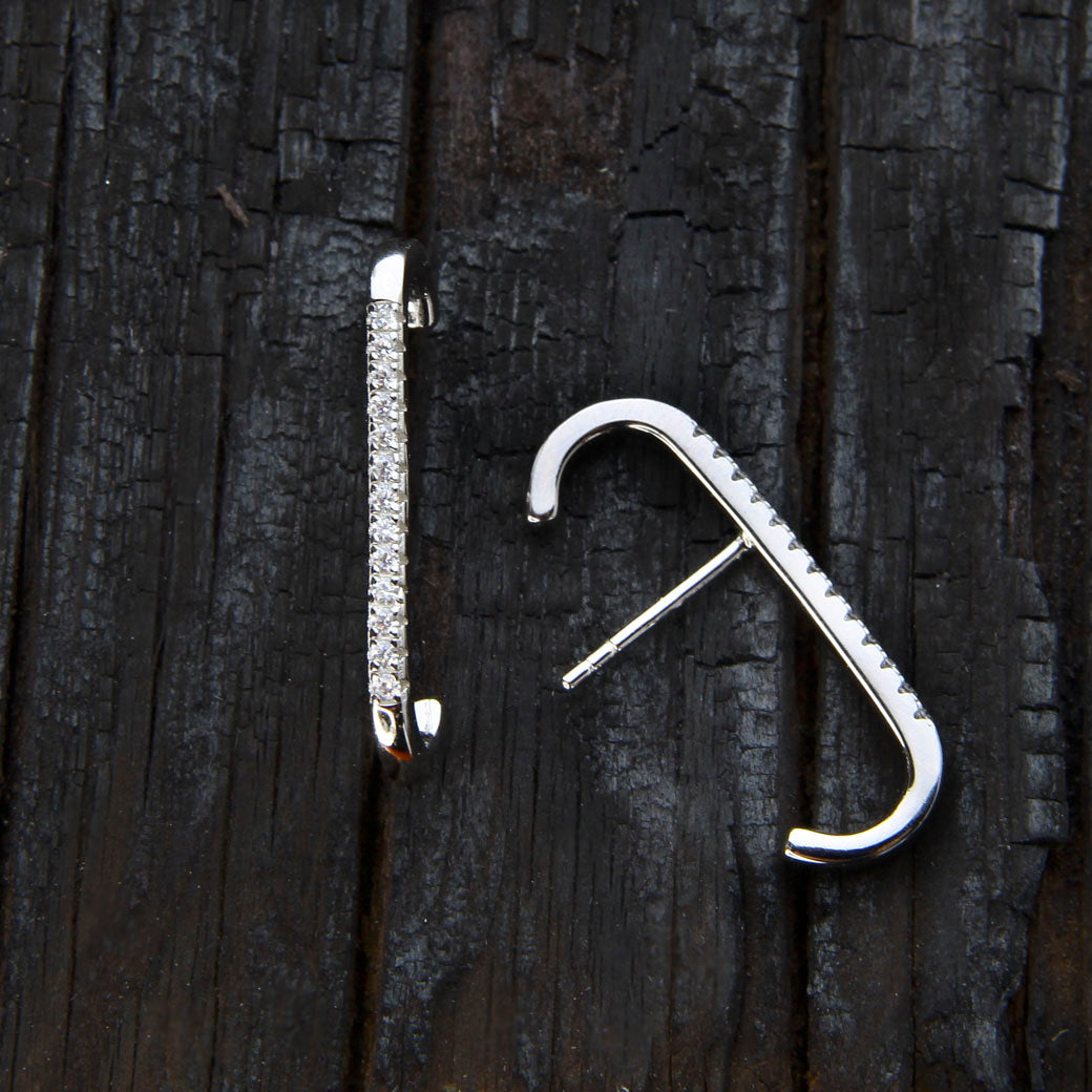 Kolczyki elipsy/patyczki na płatek ucha