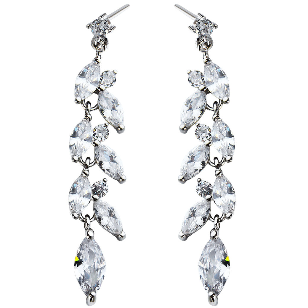 Kolczyki wiszące z cyrkoniami Rouge Glitter