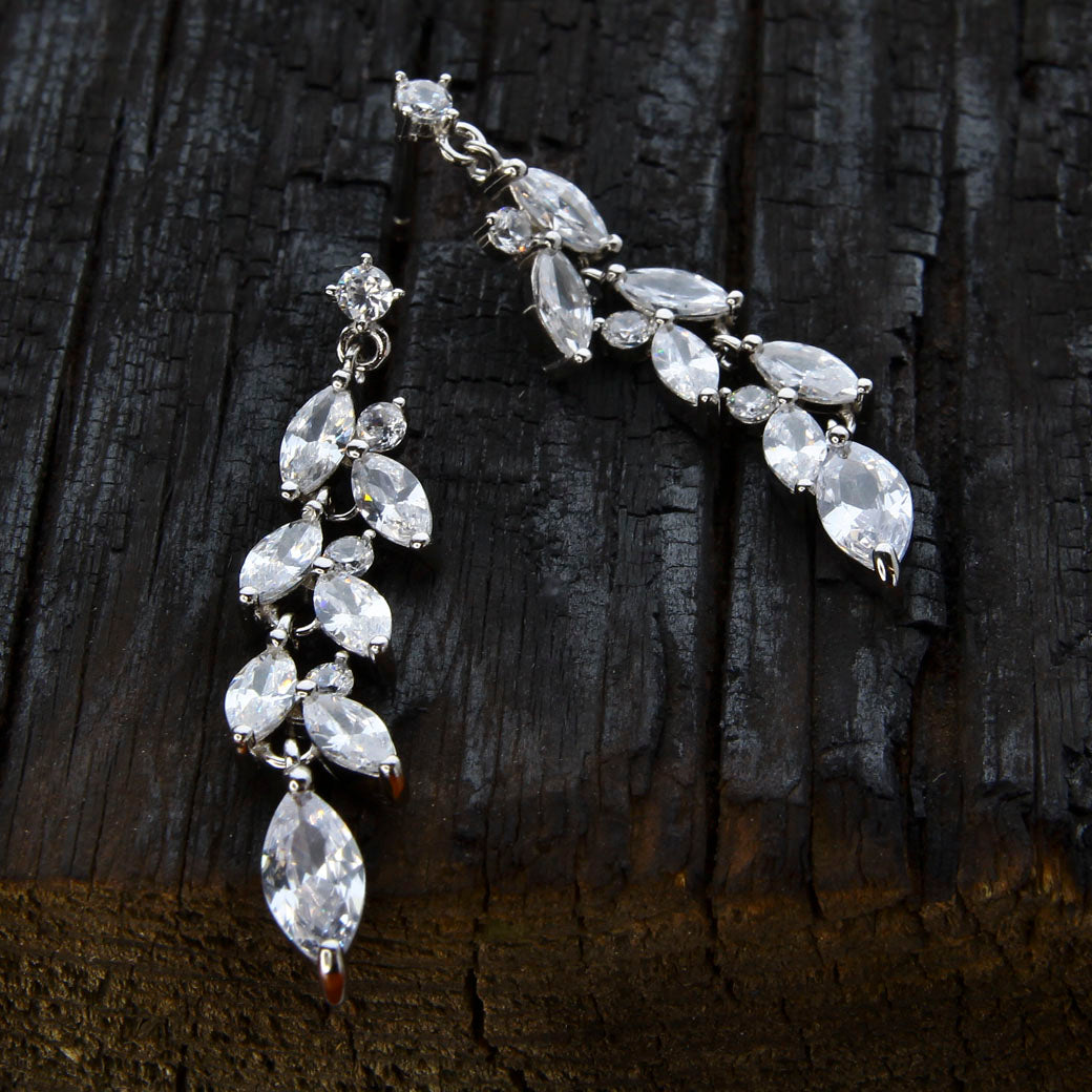 Kolczyki wiszące z cyrkoniami Rouge Glitter