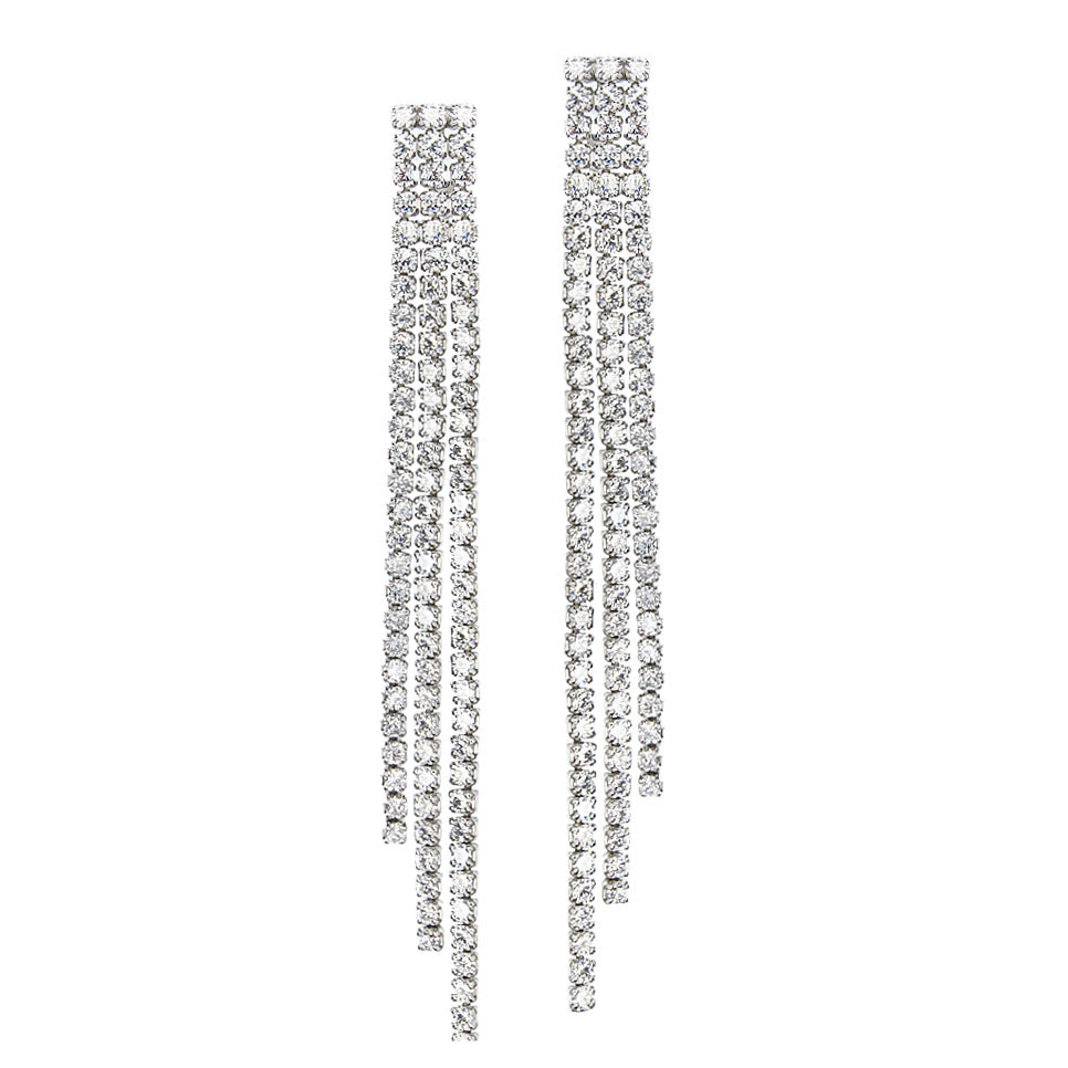 Kolczyki stopniowane żmijki z cyrkoniami