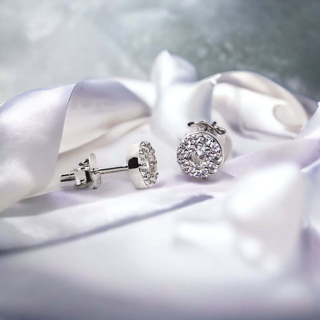 Kolczyki okrągłe wysadzane cyrkoniami