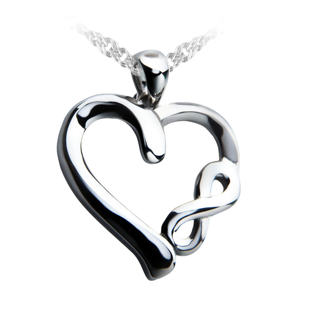 Wisiorek serce ze znakiem nieskończoności