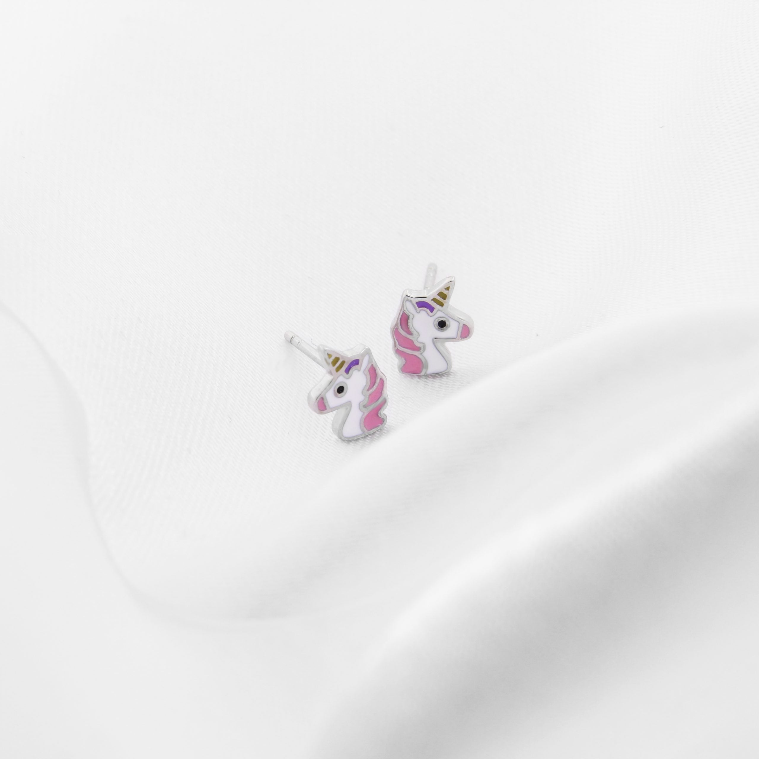Dziecięce kolczyki jednorożce