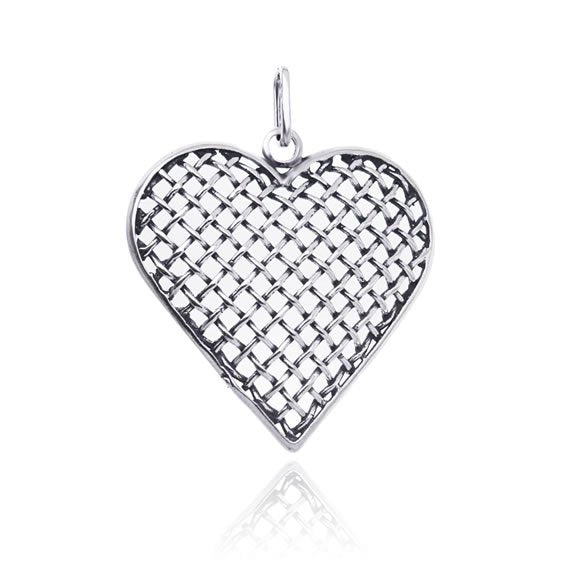 Wisior serce jednostronne