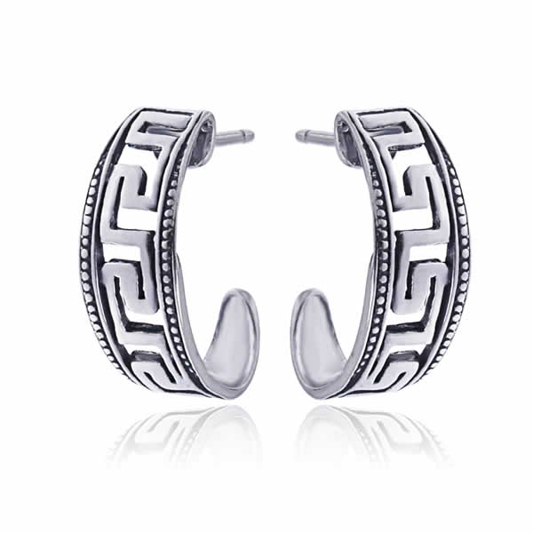 Kolczyki półkoła ażurowe