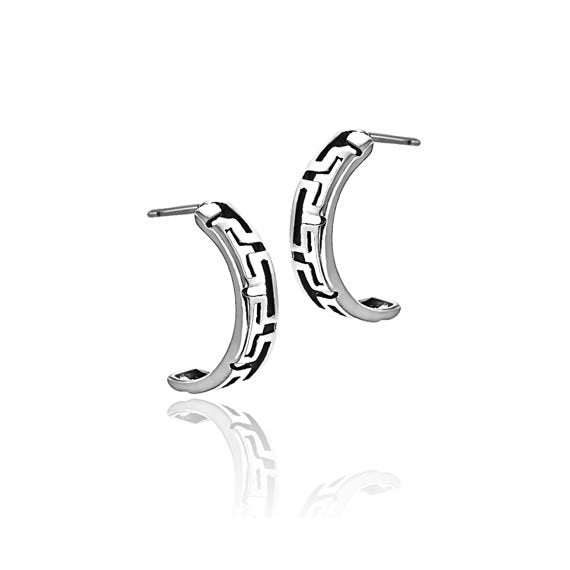 Kolczyki półkoła ażurowe