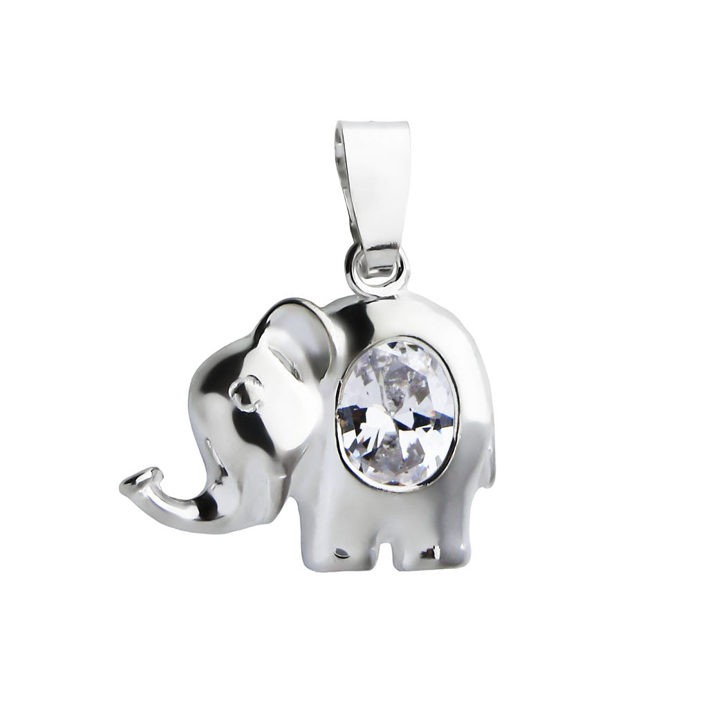 Wisiorek słoń z cyrkonią
