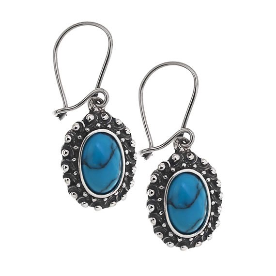 Kolczyki vintage turkusowe