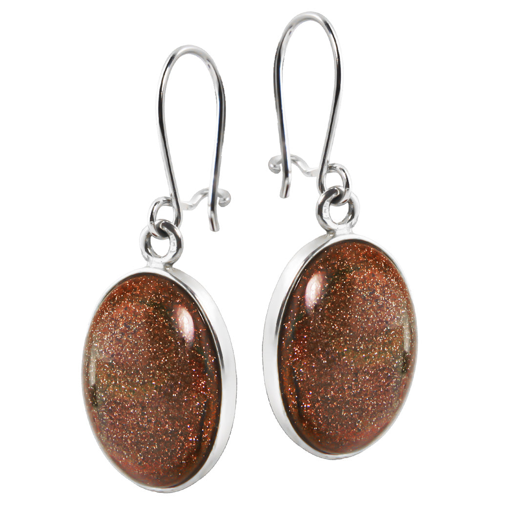 Wiszące kolczyki z piaskiem pustyni 18x12mm Elegancka Alicja