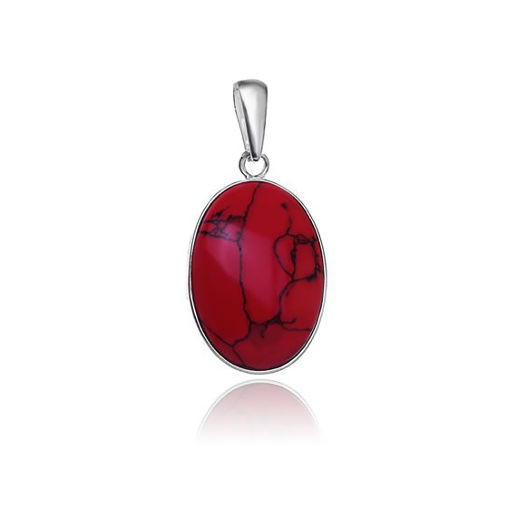 Wisiorek z koralem 25x17