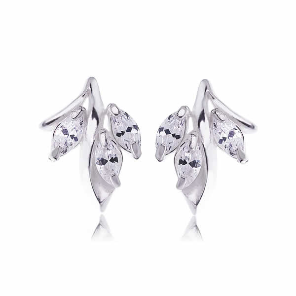 Kolczyki z cyrkoniami 7x3