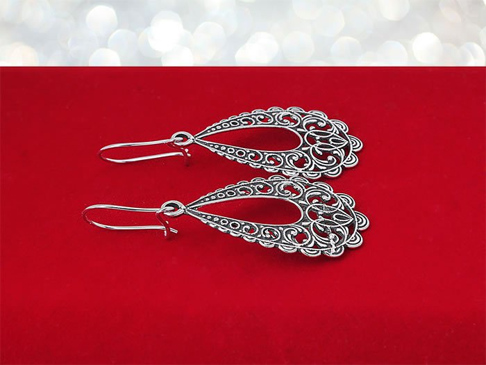 Kolczyki wiszące ażurowe