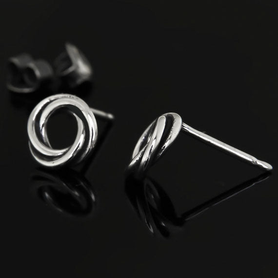 Kolczyki kółka plecione