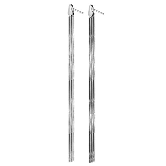 Kolczyki potrójne łańcuszki 7 cm