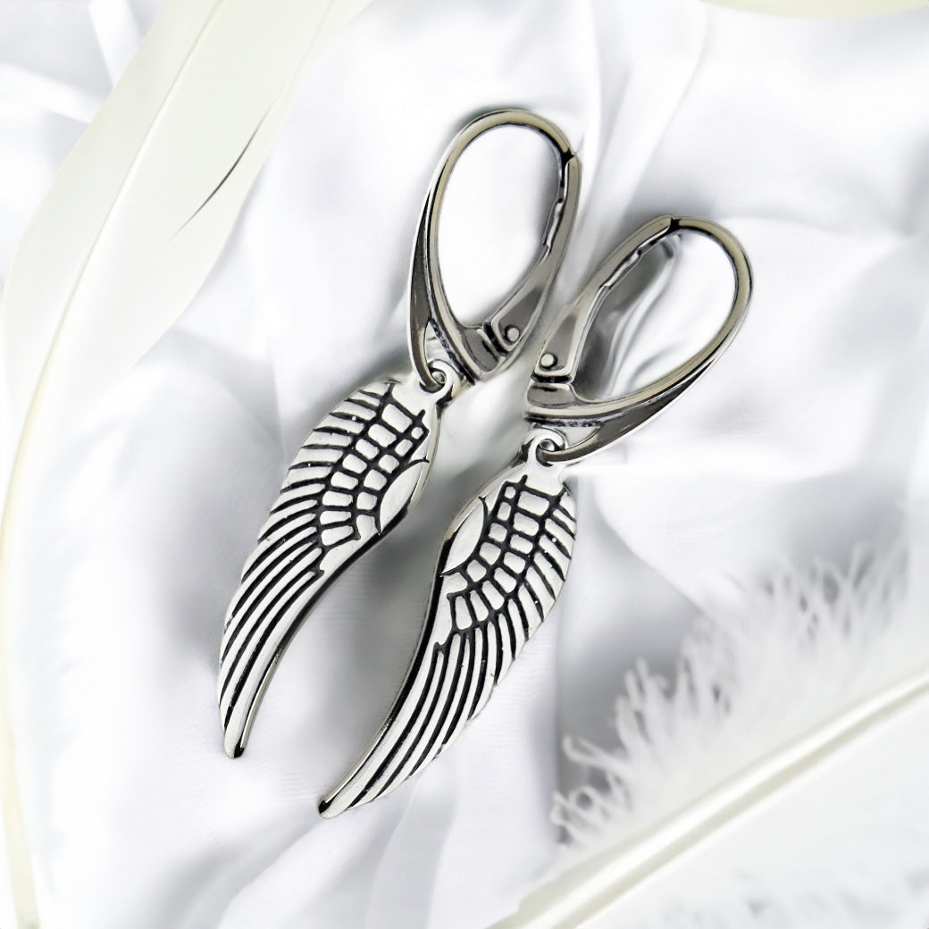 Kolczyki wiszące skrzydła