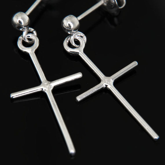Kolczyki długie krzyżyki
