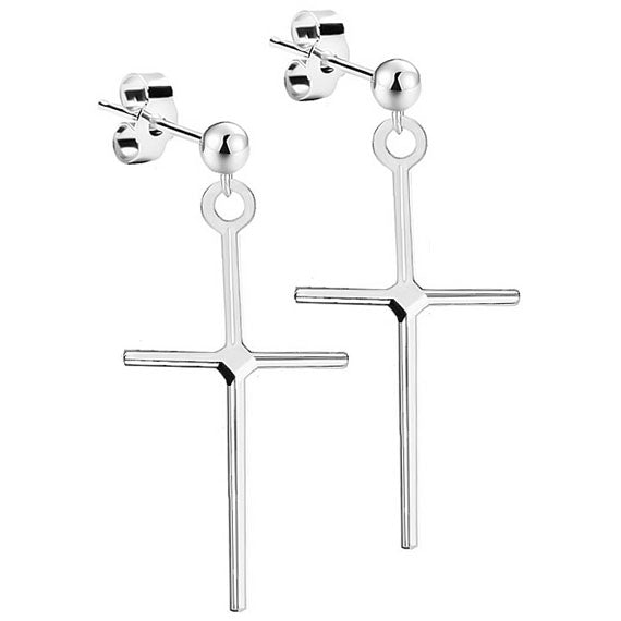 Kolczyki długie krzyżyki