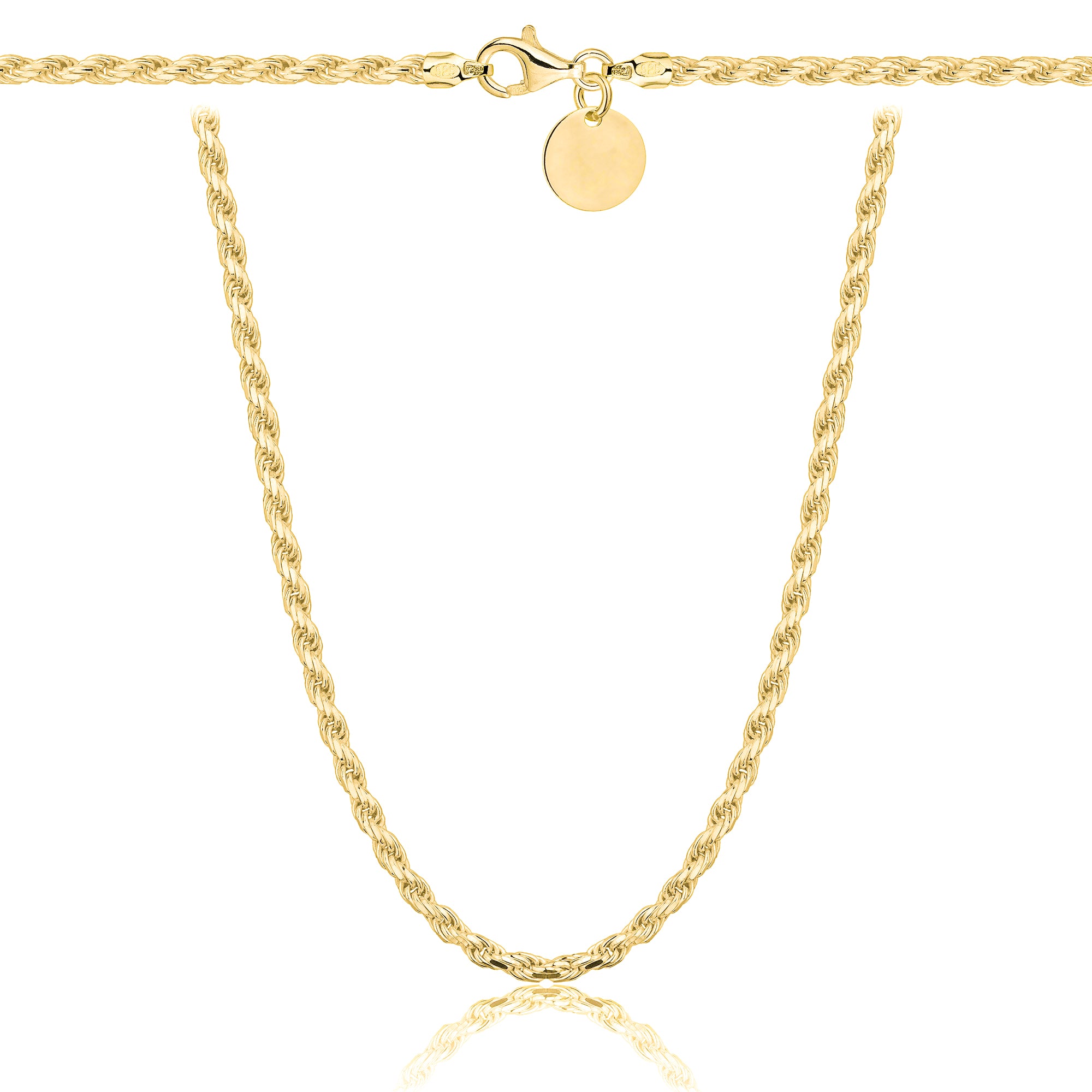 Łańcuszek pozłacany srebrny kordel 2,5mm pr. 925 585