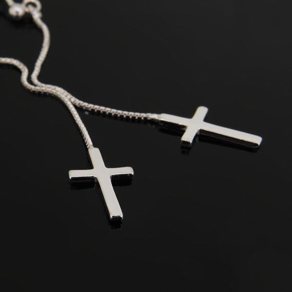 Kolczyki linki z krzyżykiem