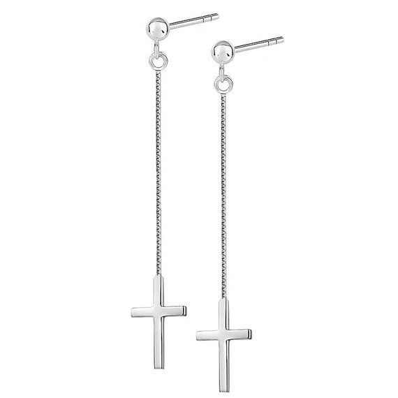 Kolczyki linki z krzyżykiem