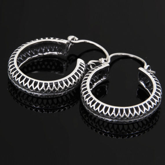 Kolczyki kółka ażurowe kreolki