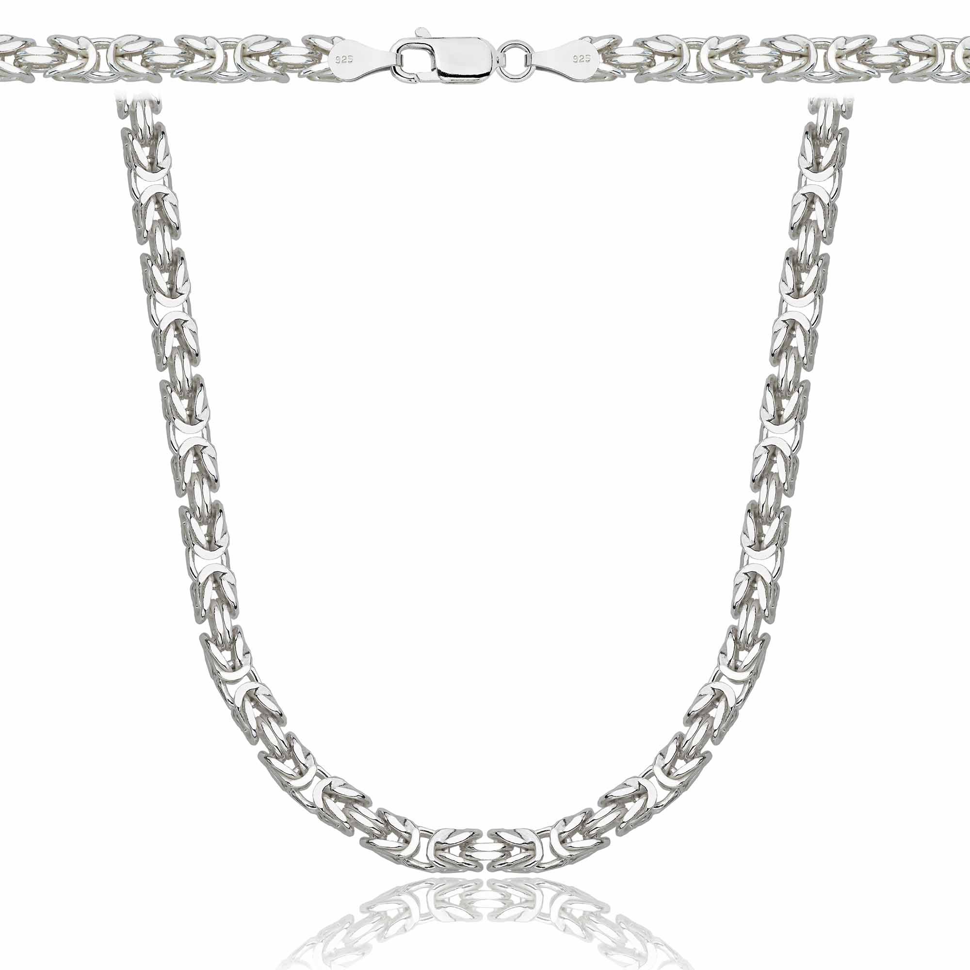 Łańcuszek srebrny królewski 4 mm pr. 925