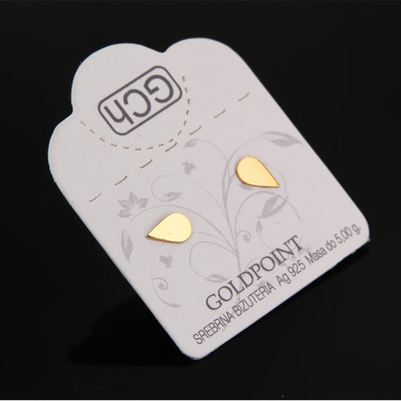 Kolczyki kropelki pozłacane srebro