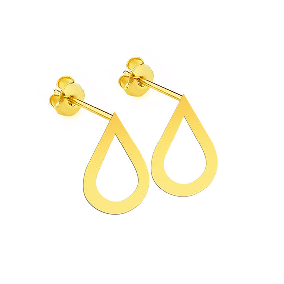 Kolczyki łezki pozłacane srebro