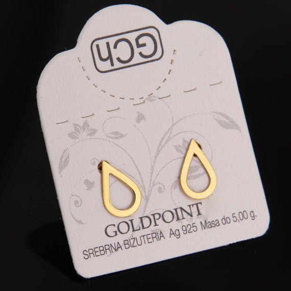 Kolczyki łezki pozłacane srebro