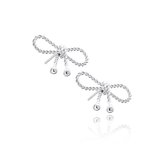 Kolczyki kokardki plecione