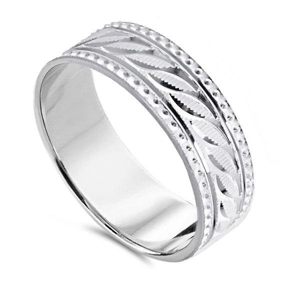 Obrączka diamentowana ze srebra