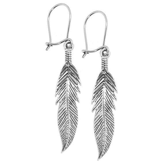Kolczyki wiszące pióra
