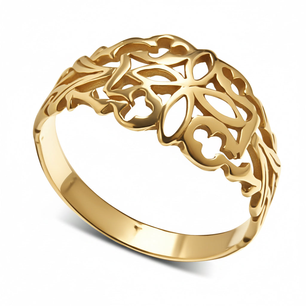 Pierścionek ażurowy srebrny