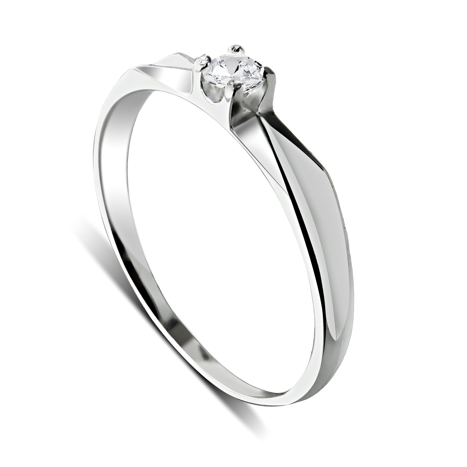 Pierścionek z cyrkonią 3 mm