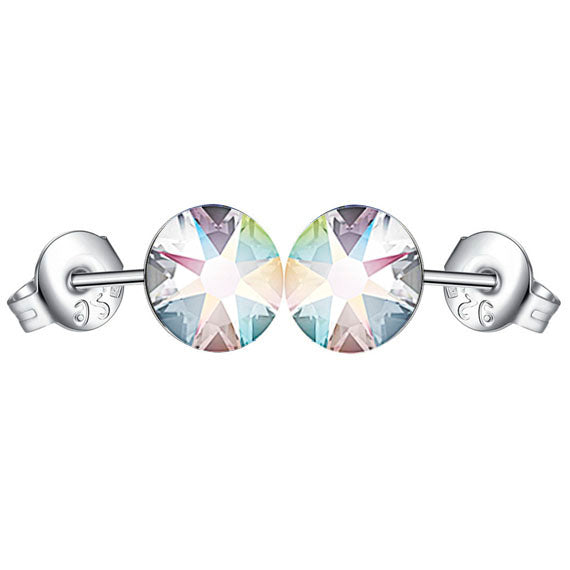 Kolczyki rivoli 6mm opalizujące