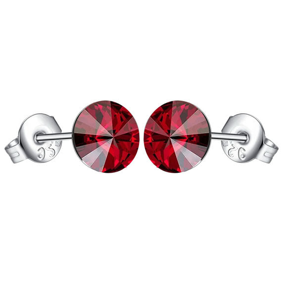 Kolczyki rivoli 6mm czerwone