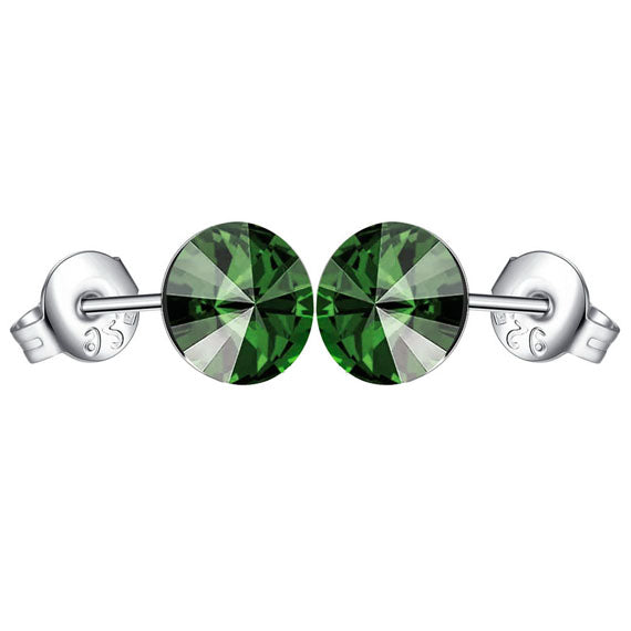 Kolczyki rivoli 6mm zielone