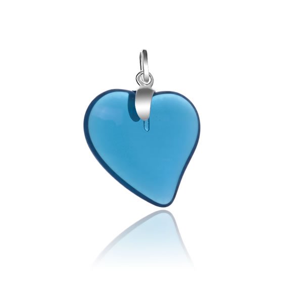 Wisiorek serce - turkusowy